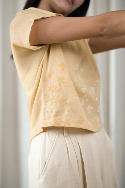 woolen yellow top