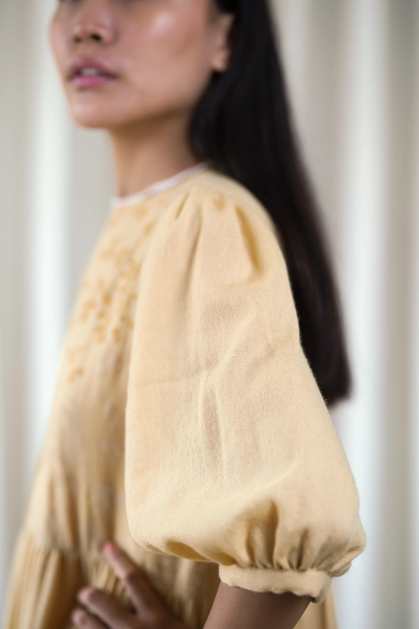 printed woolen dress