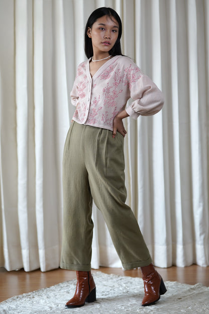 printed cardigan
