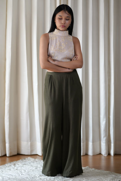 Double pleated pants