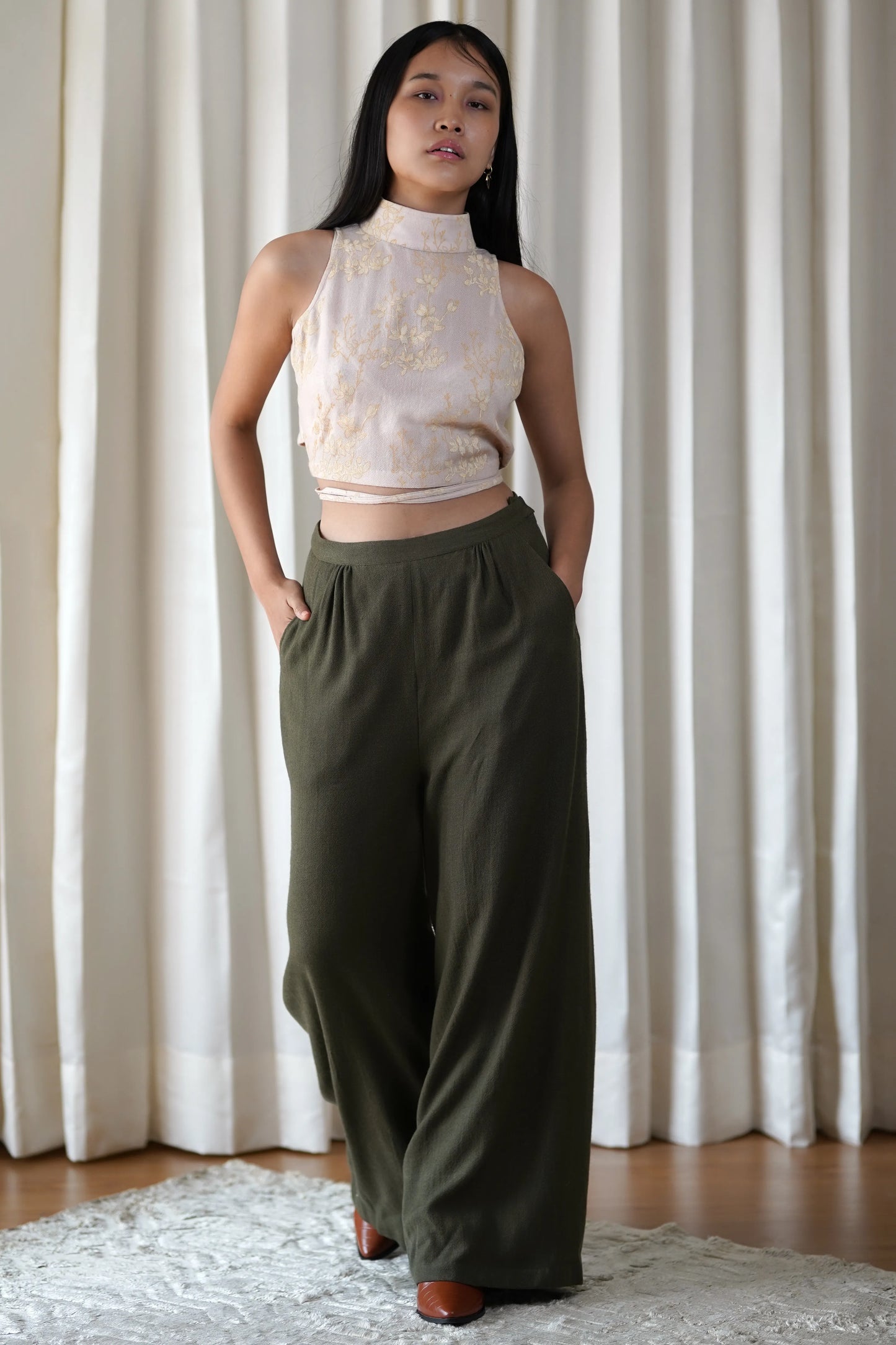 Blush woollen top