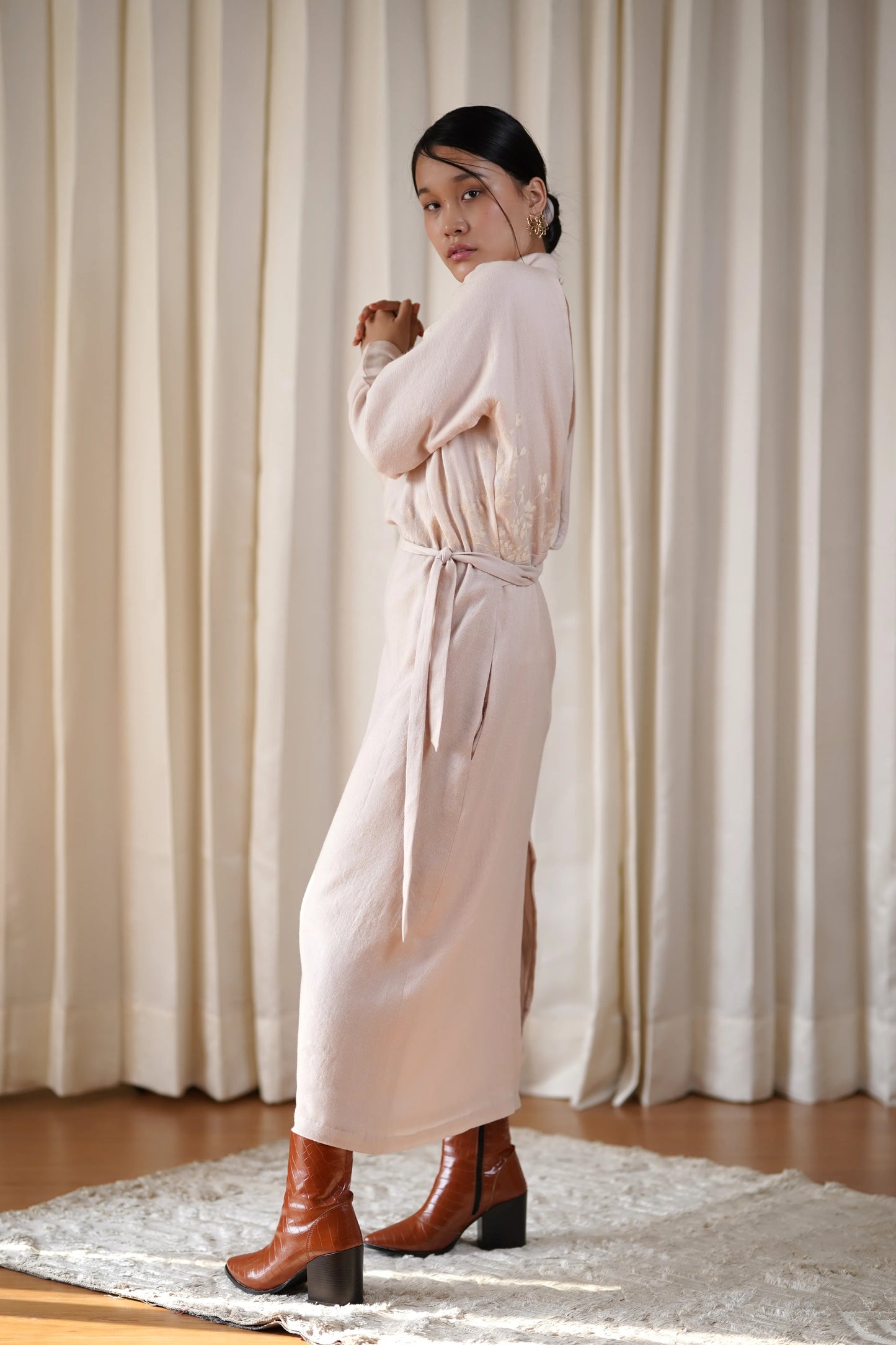 Blush kimono dress