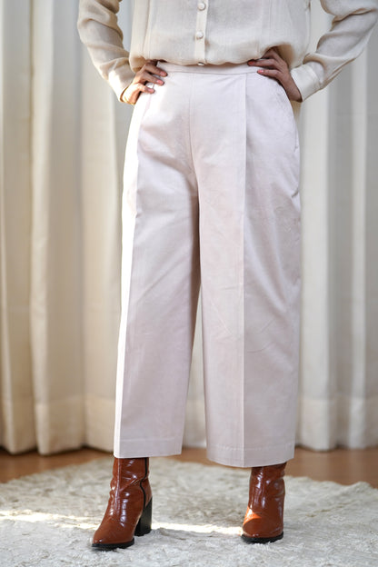 Twill straight pants