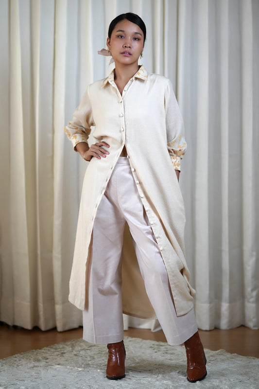Printed shirt-dress