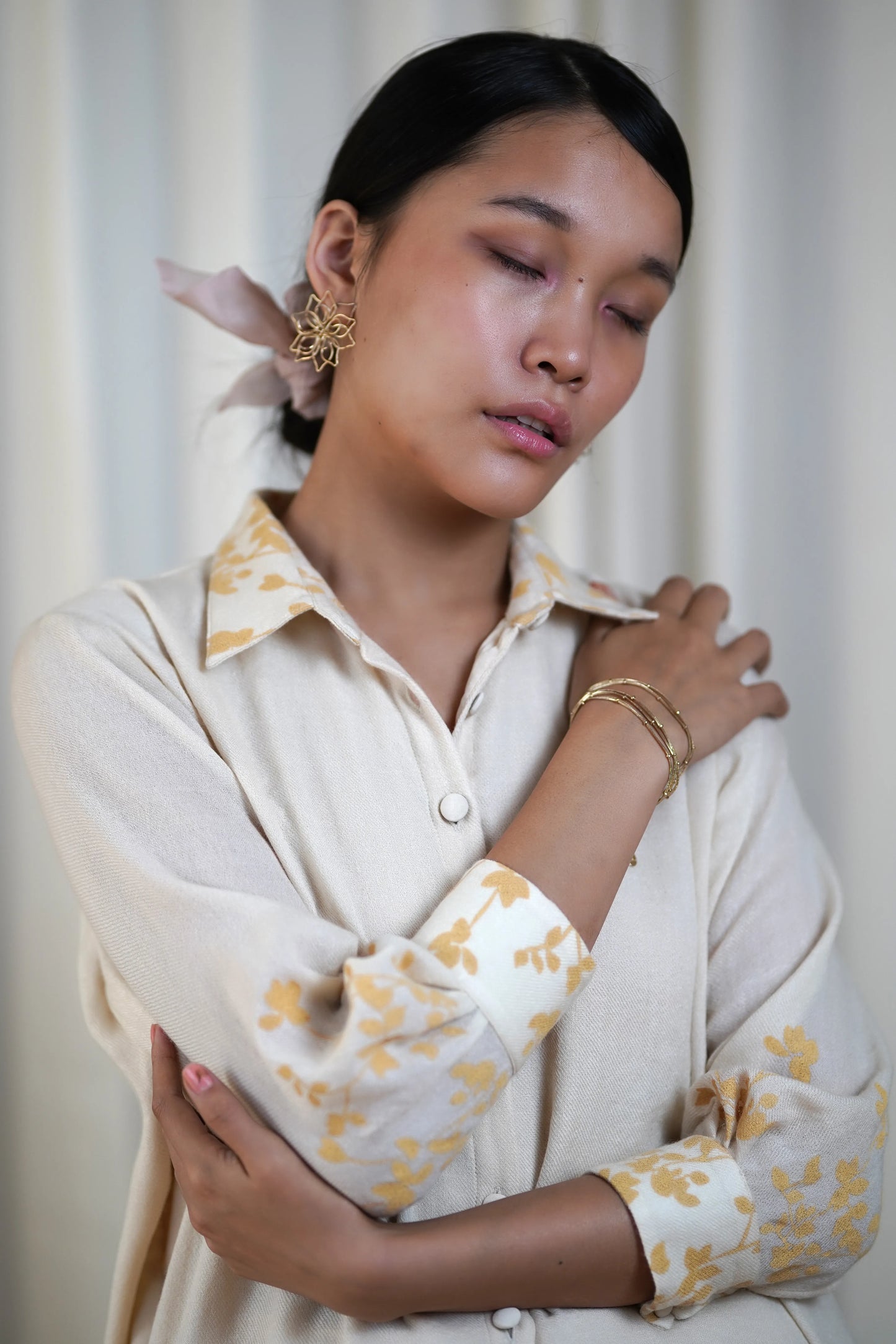 Printed shirt-dress