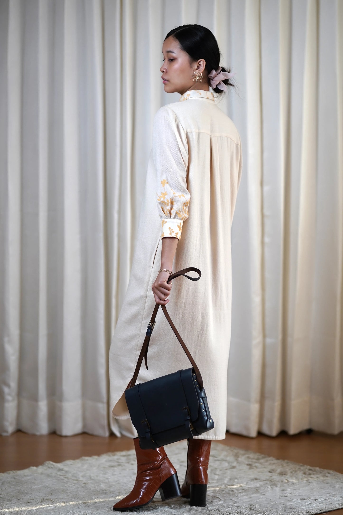 Printed shirt-dress