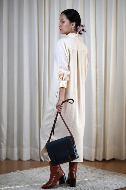 Printed shirt-dress