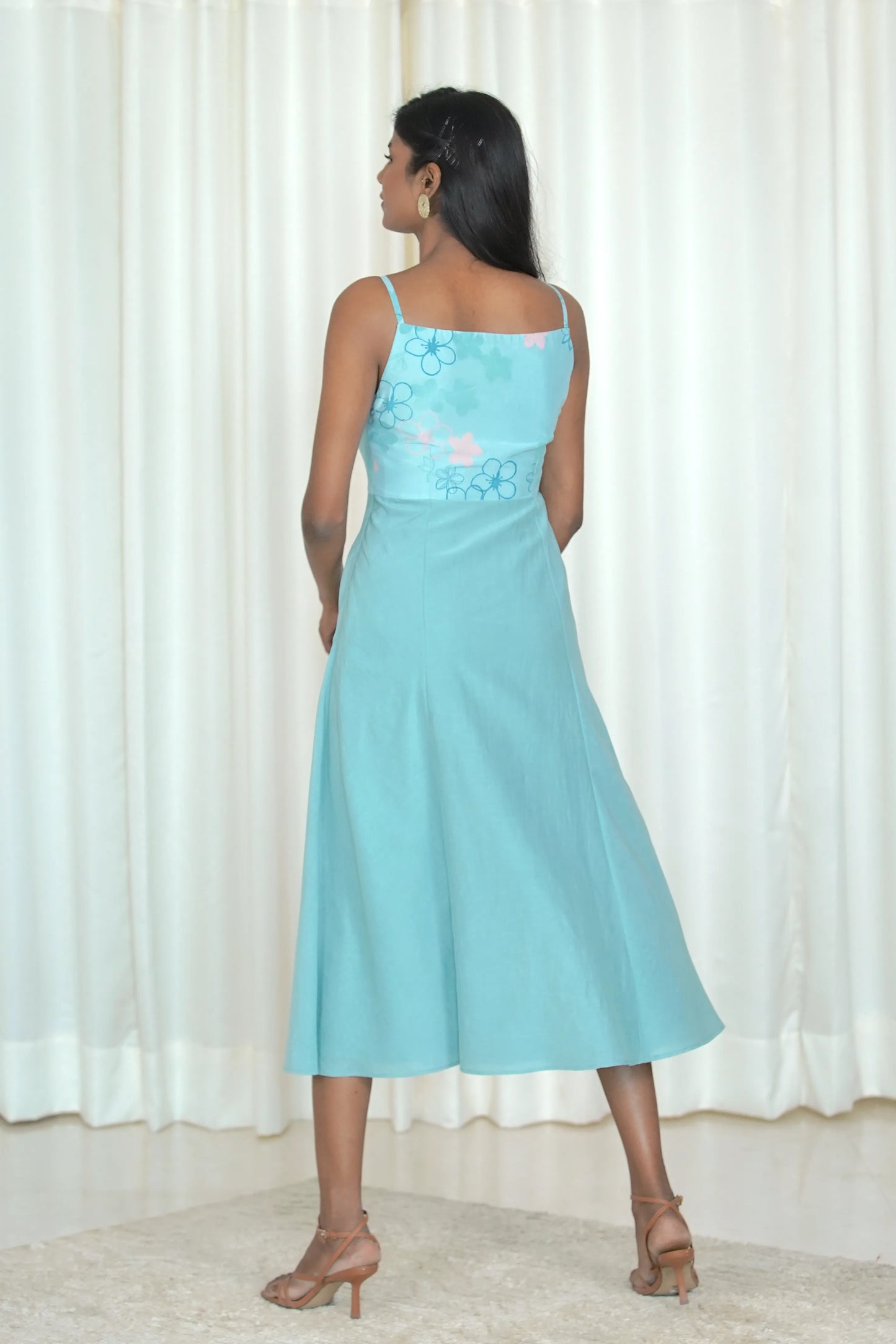 Seascape Flared Dress
