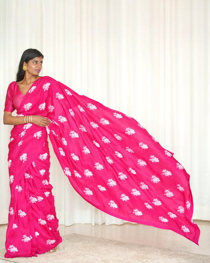 Fuschia Saree