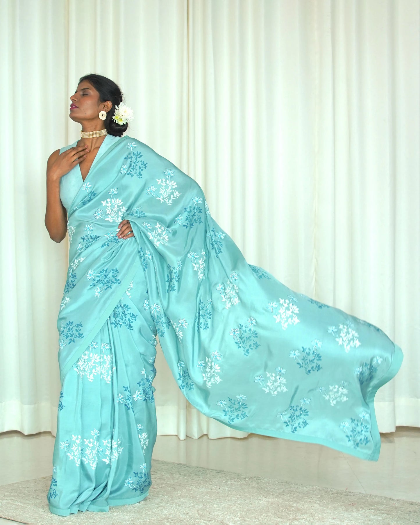 Seascape Saree