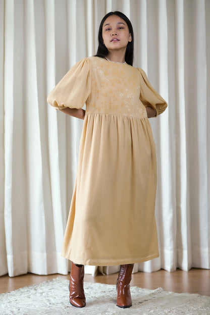printed woolen dress