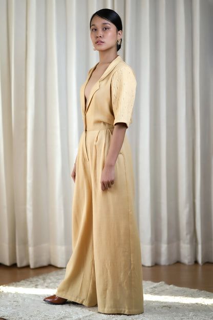 printed woollen jumpsuit