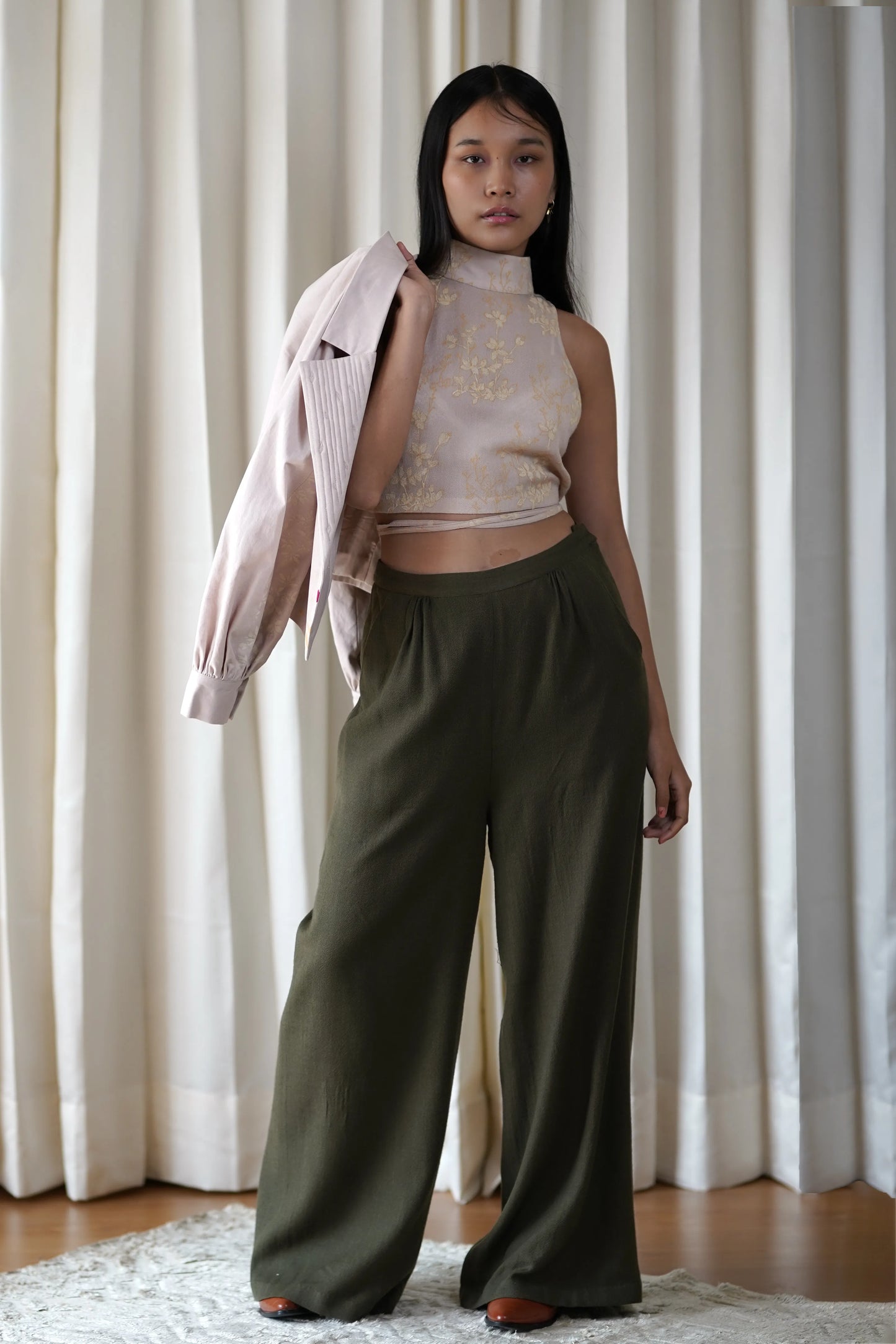Blush woollen top