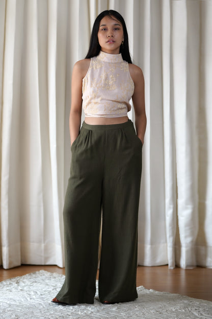 Double pleated pants