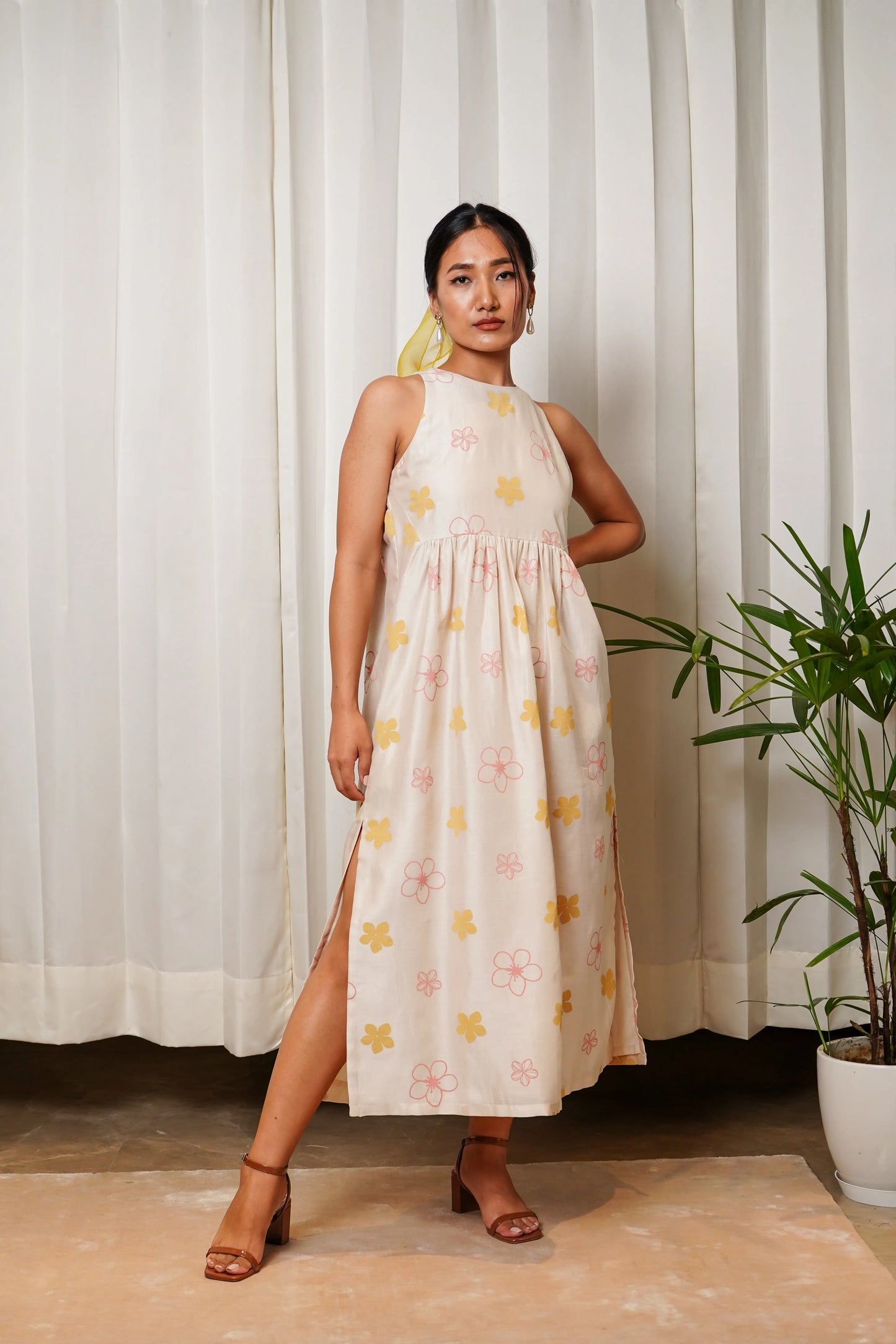 Garden yoke dress
