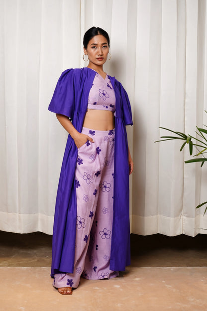 Purple cape dress