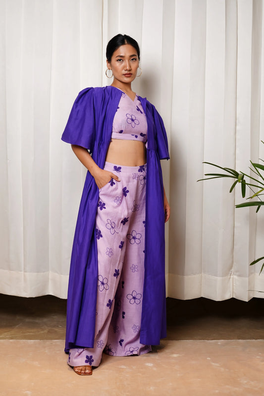 Purple cape dress